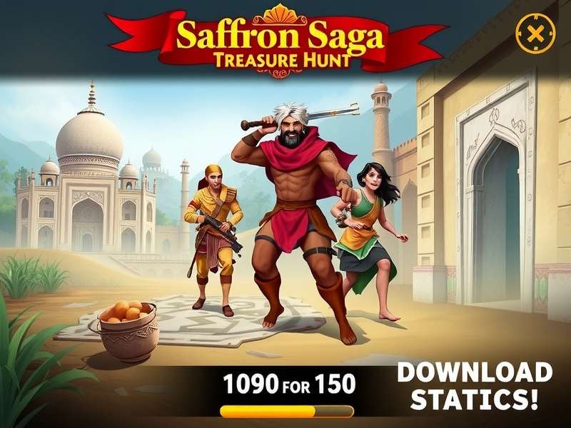 Saffron Saga Treasure Hunt multiplayer feature showing team collaboration